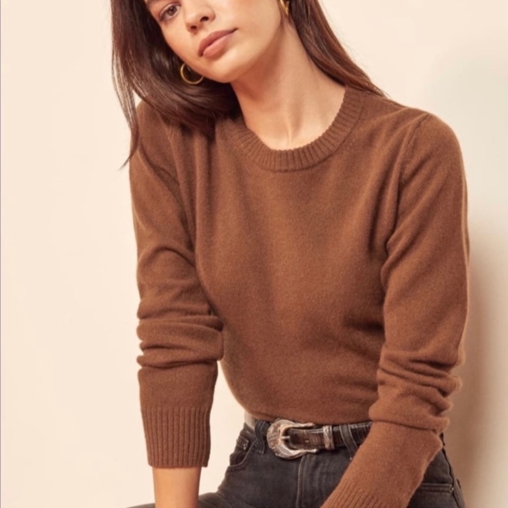 Reformation cashmere brown sweater